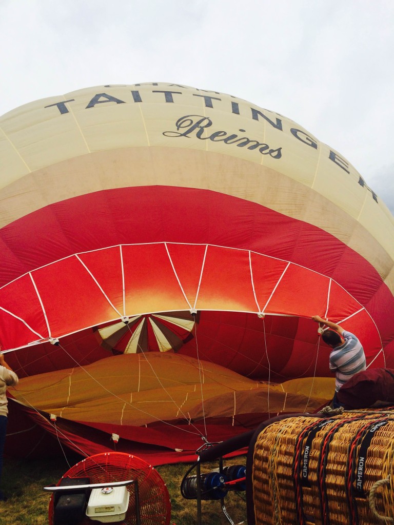 Tattinger Balloon at Wood Norton Hotel & Restaurant in the Cotwolds