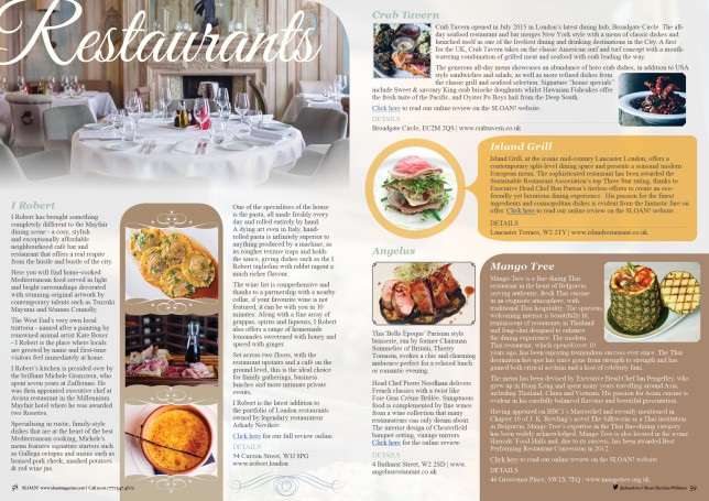 Restaurant Reviews - SLOAN! Magazine